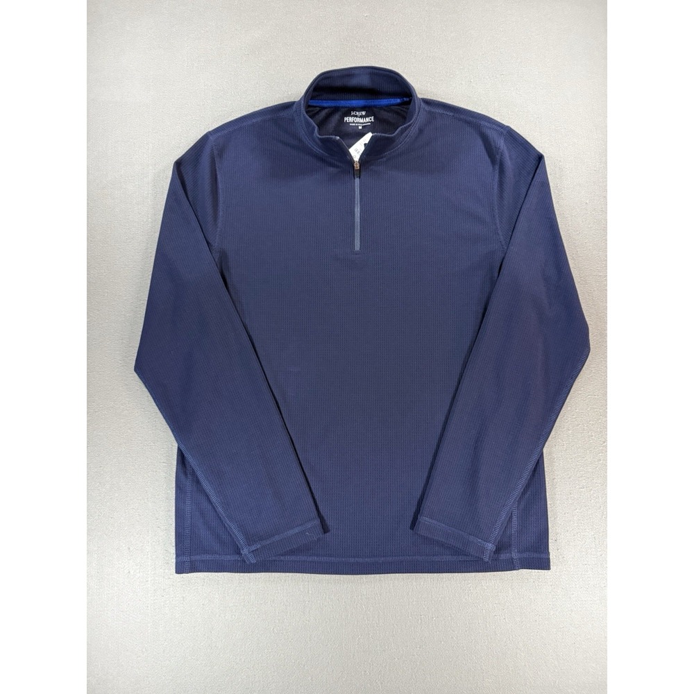 NWT Mens JCrew Preformance Quarter Zip Sweater In Navy Size M Lightweight Golf